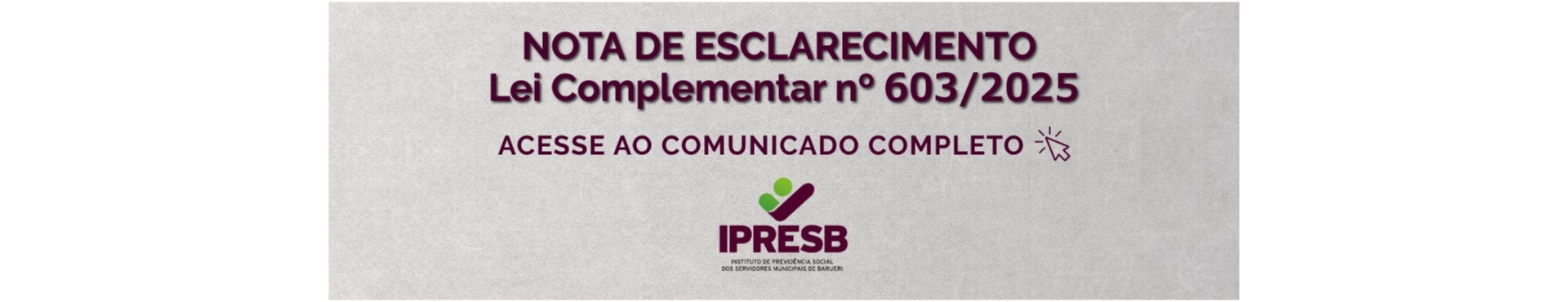 NOTA DE ESCLARECIMENTO LC 6032025